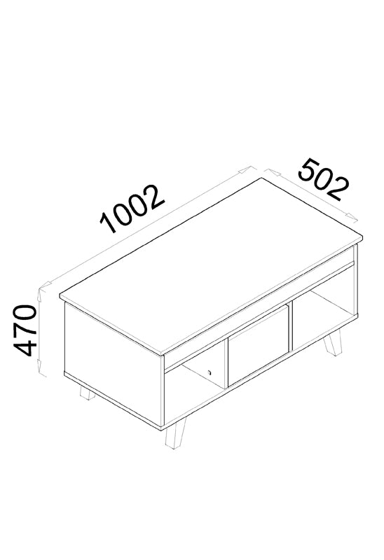 Mesa de centro serie nórdica Sif