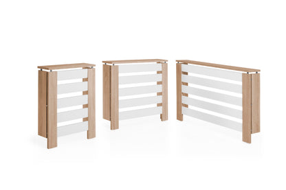 Cubre radiador Hércules Blanco/Roble 90cm
