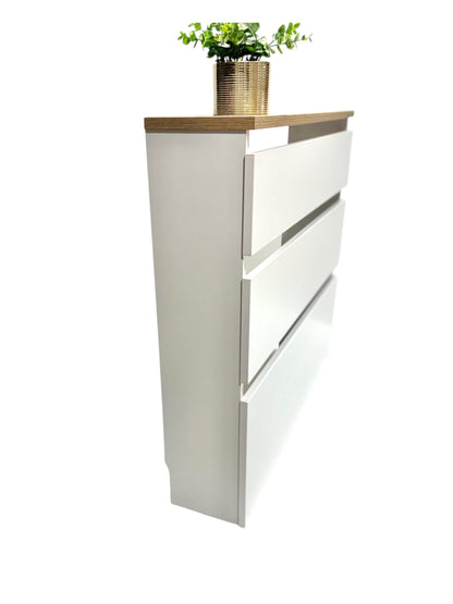 Cubre radiador Hermes Blanco/Roble 90 cm