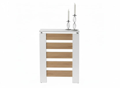 Cubre radiador Hércules Blanco/Frente roble 60cm