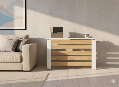 Cubre radiador Hércules Blanco/Roble 120cm