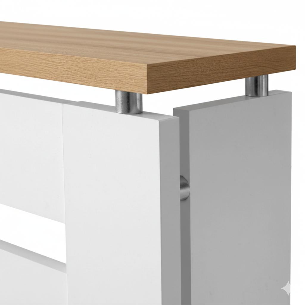 Cubre radiador Hércules Blanco/Roble 60cm