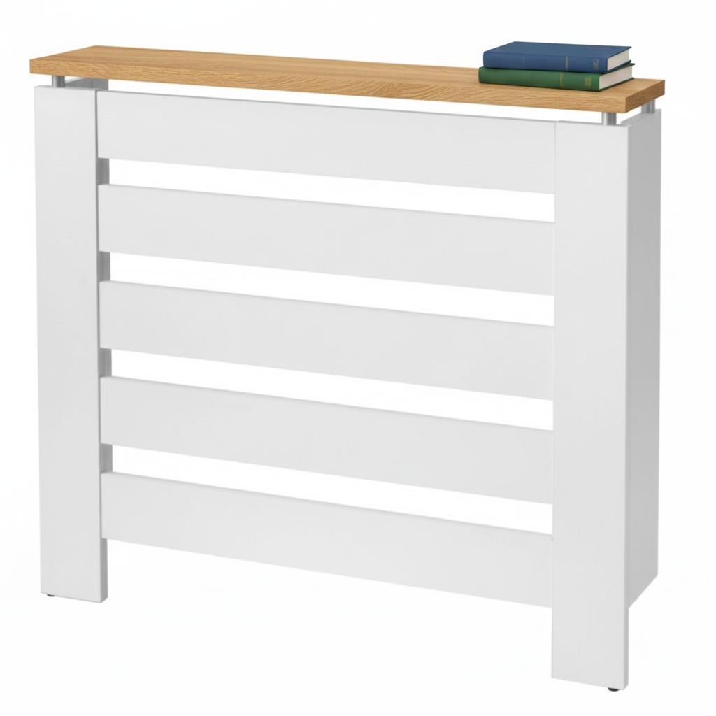Cubre radiador Hércules Blanco/Roble 90cm