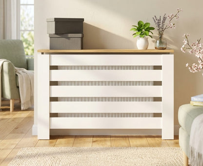 Cubre radiador Hércules Blanco/Roble 120cm