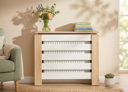 Cubre radiador Hércules Blanco/Roble 90cm