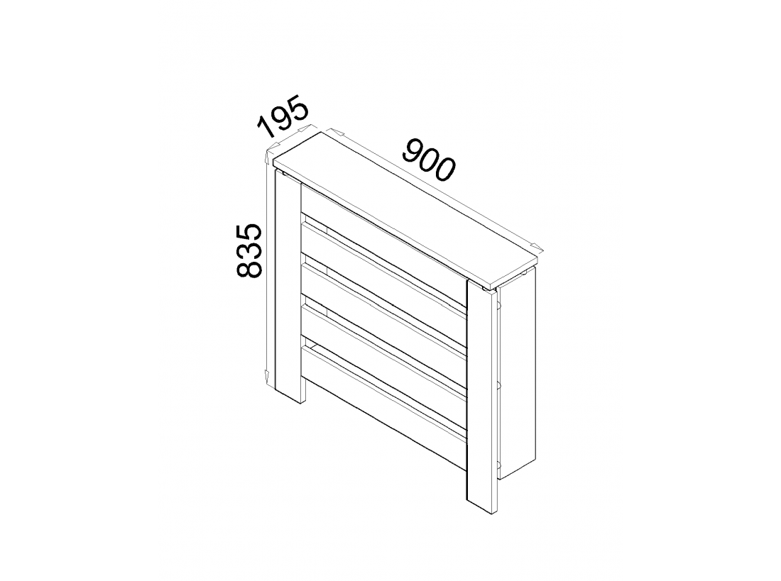 Cubre radiador Hércules Roble 90cm