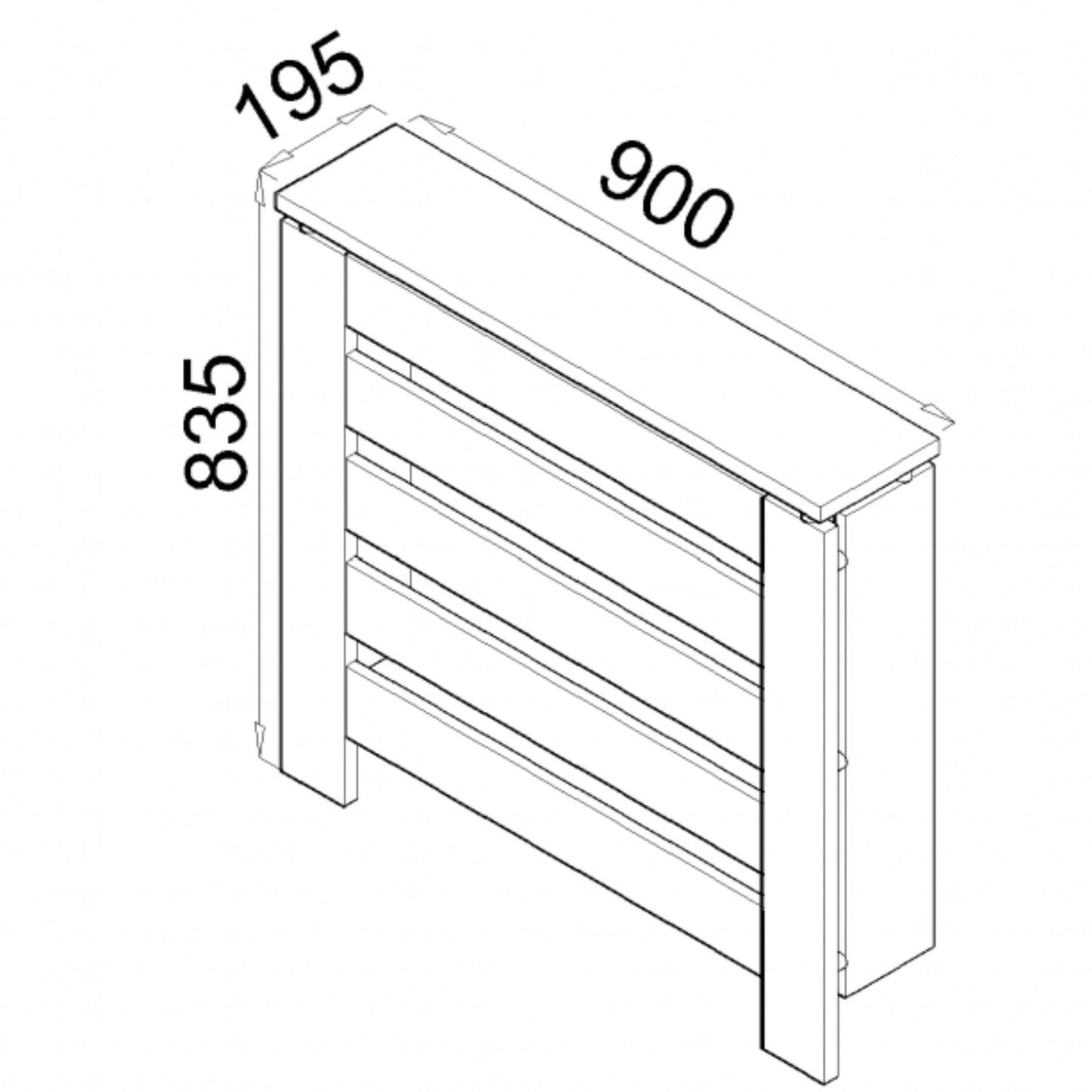 Cubre radiador Hércules Blanco 90cm