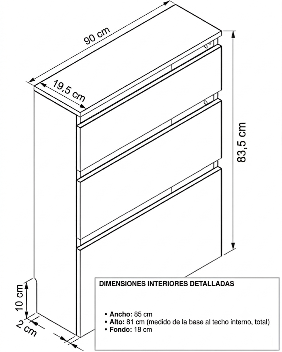Cubre radiador Hermes Roble 90 cm